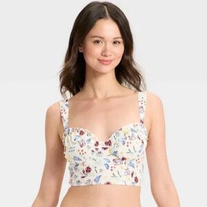 Colsie Women's Woven Corset Bra NWT